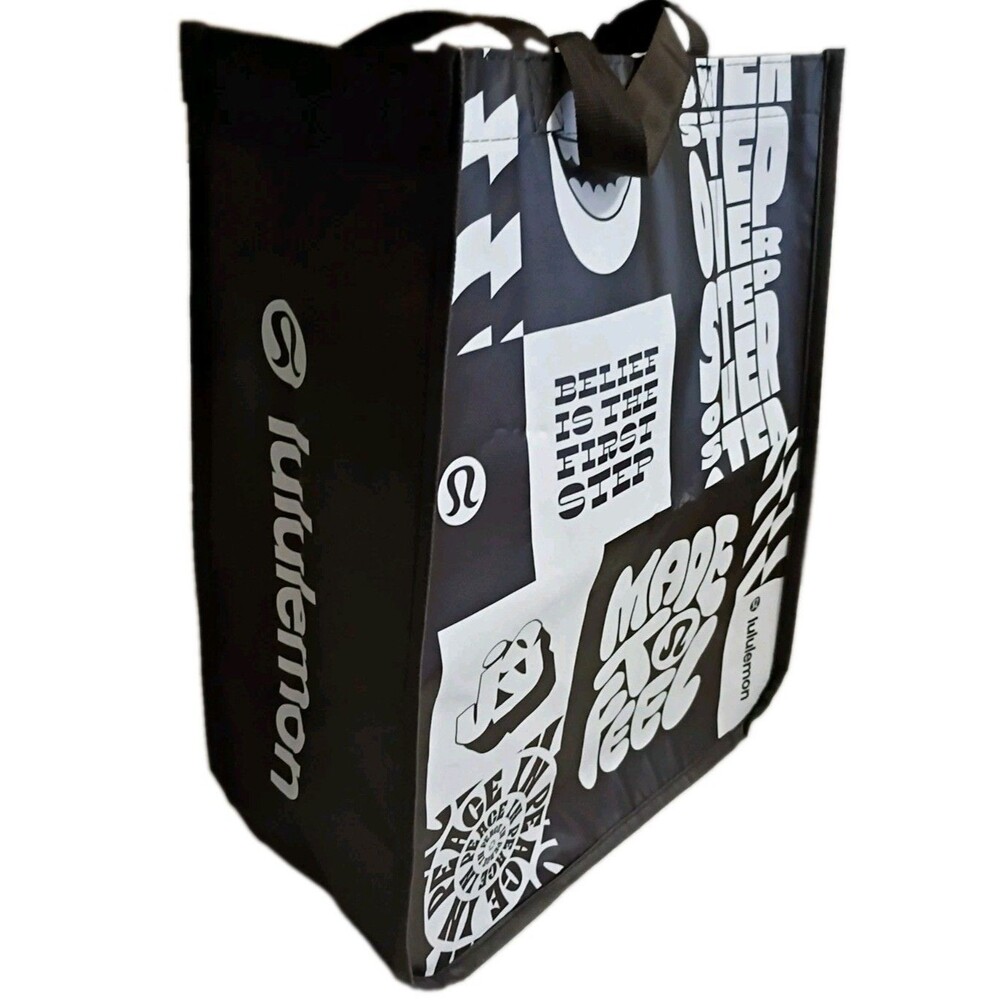 Lululemon Reusable Shopping Gift Bag Yoga Tote Dark Brown
